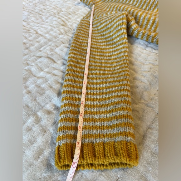 BABAA Jumper No6 In Ochre Striped Wool Sweater Mock Neck Iconic No 6 One Size - Picture 14 of 16